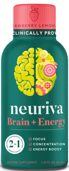 Neuriva Brain  Energy Liquid Shots  Strawberry Lemonade